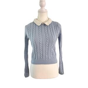 Crave Fame Size Small Knitted Polo Lightweight Vintage Sweater Size Small